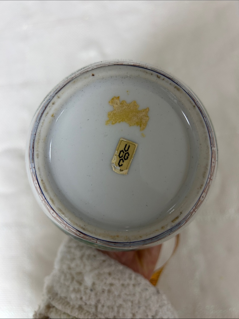 Miyako Imari Ware porcelain ginger jar missing lid image 5